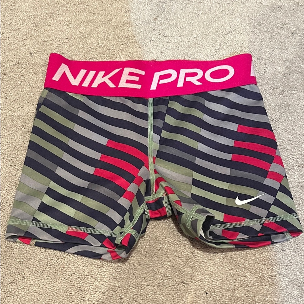 Nike Pro Multicolor Striped Shorts